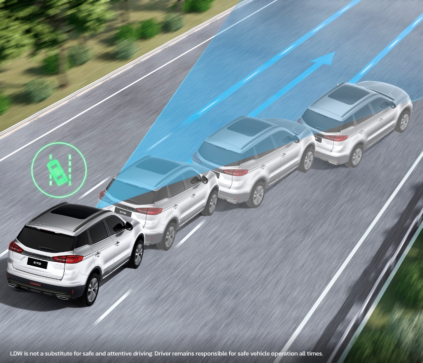 x70 lane departure warning